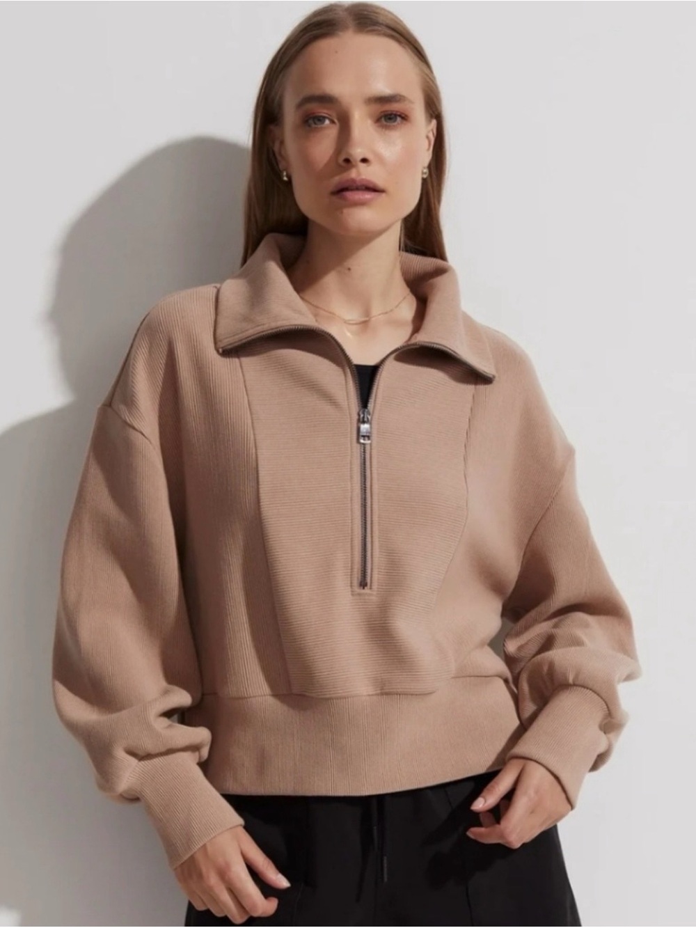 Varley Ramona Half Zip in Chanterelle